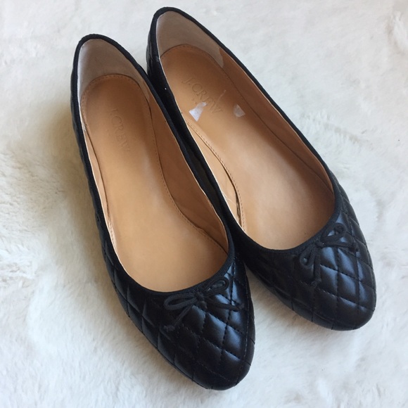 J crew black flats Clearance